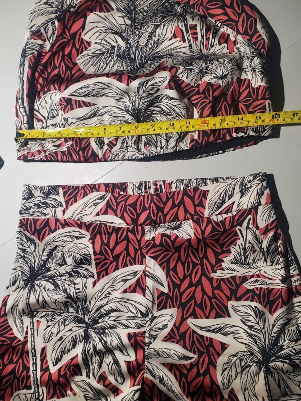 Rachel Zoe Palm Tree Print Halter Top & Pant Set Sz M - Picture 9 of 16